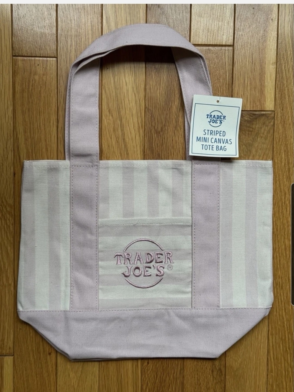 Striped Mini Canvas Tote Bag